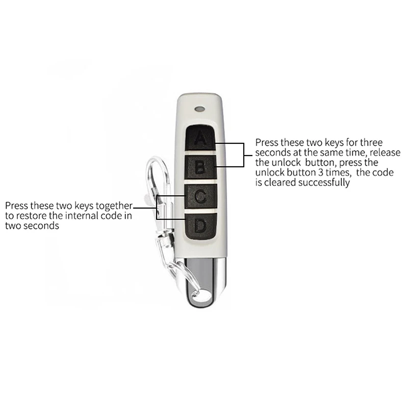 1 pçs 433mhz controle remoto abridor de porta da garagem duplicador controle remoto clone código clonagem chave do carro abridor de porta