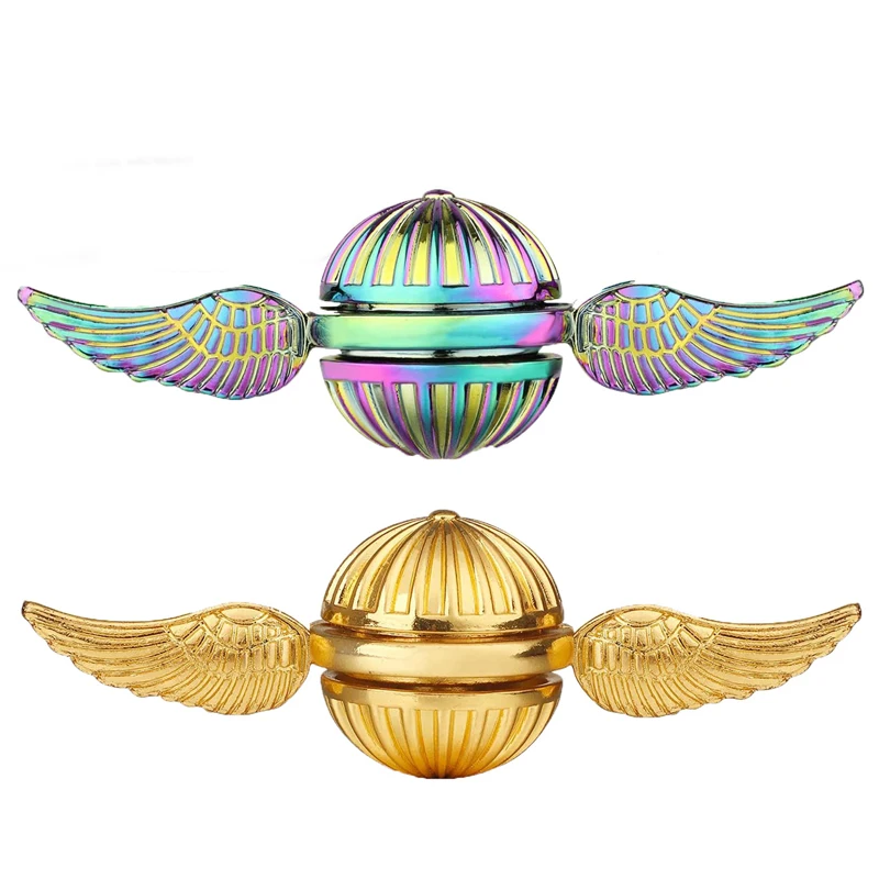 Golden Snitch Fidget Spinner Metal Antiestresse Mão Dedo Giroscópio Rotação Cupido Pião Brinquedos para Crianças Adultos Autismo TDAH