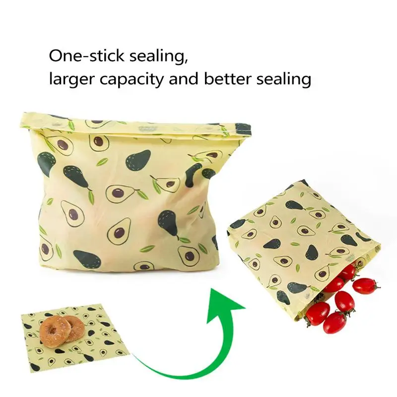 Eco-Friendly Reusable Food Wraps Sustainable Sandwich Wrap Free Food Storage Organic Beeswax Wrap Cloth Sealer Kitchen Tools