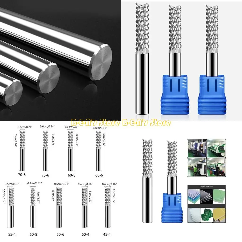 

Y1AD 4mm 6mm 8mm Corn Cutters Cutting PCB Milling Bit End Mill
