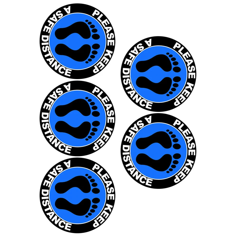 

School Sticker Pvc Keeping Distance Sticker For School Mall Public Places Blue Style Decals