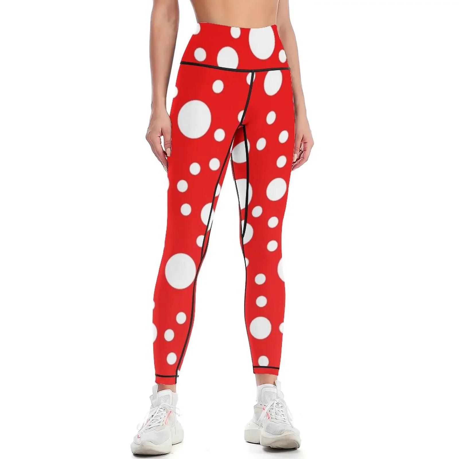 

Леггинсы в красный горошек, тренировочные брюки, спортивный женский спортивный комплект с эффектом пуш-ап, спортивный женский тренажерный зал, женские леггинсы