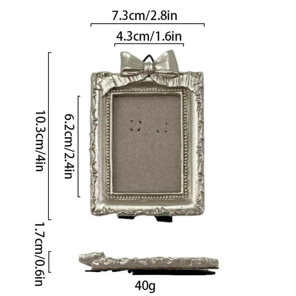 Resin Baroco Style Photo Frame Mini Vintage Picture Frame Ornaments Antique Exquisite Photo Display Holders Tabletop Wall Decor