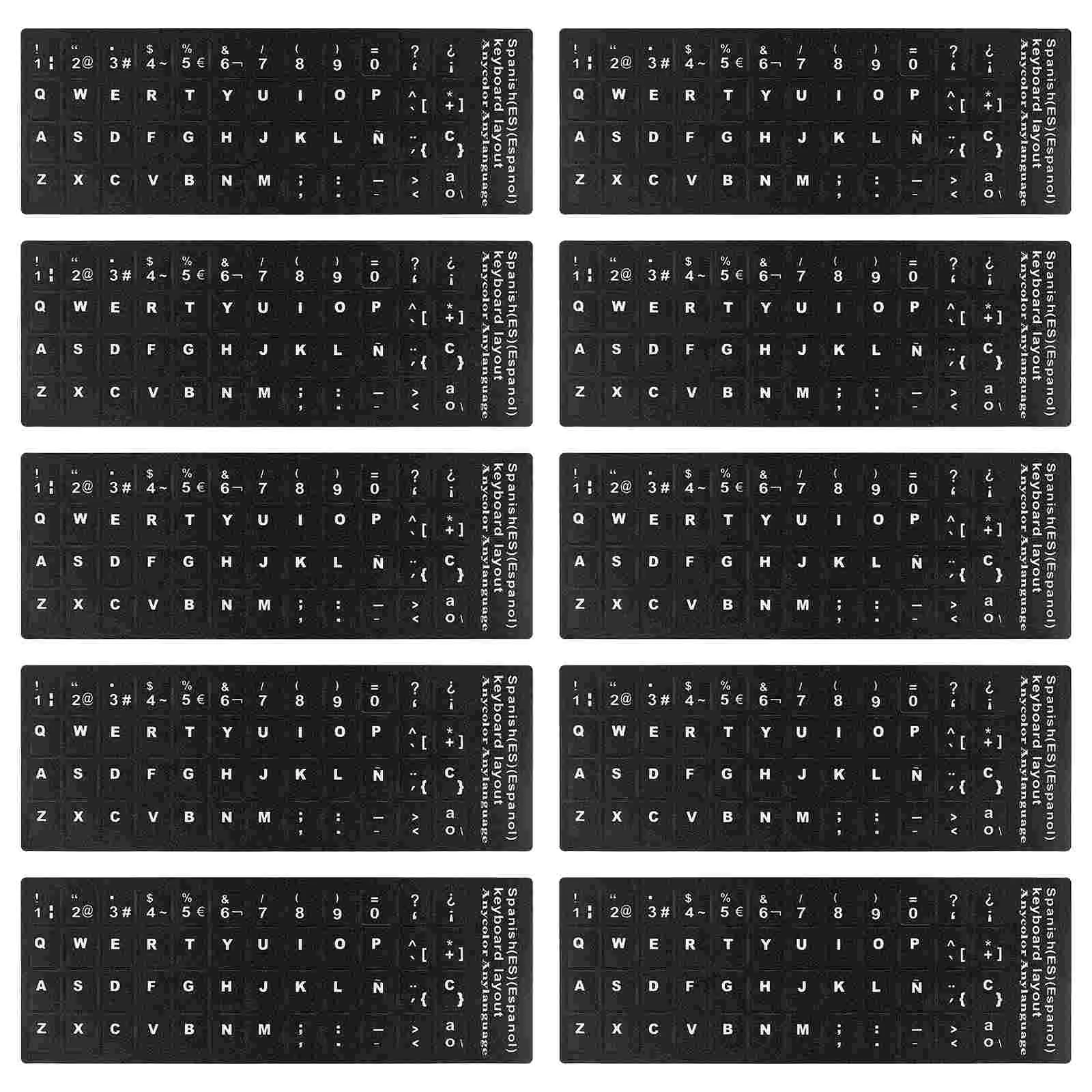 10 Sheets Keyboard Cover Computer Stickers Keyboards for Notebook Universal Laptop