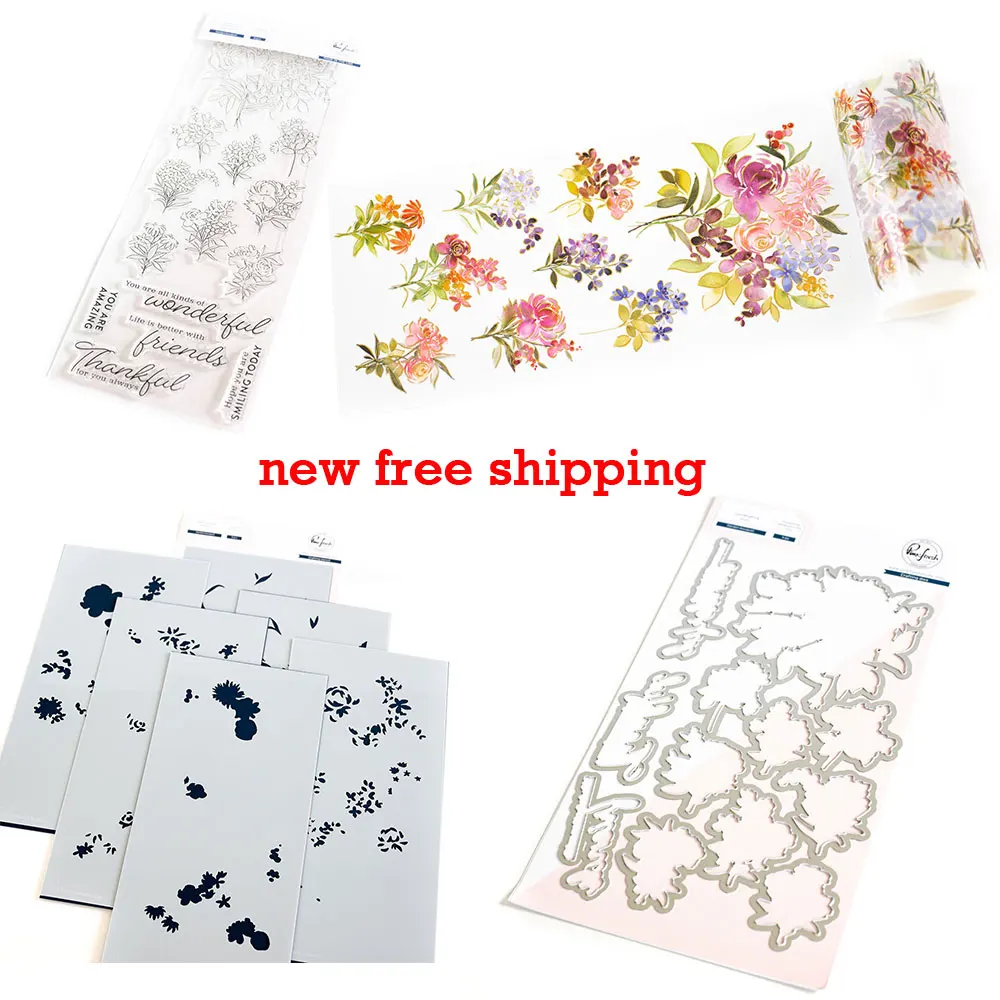 BOUQUET da giardino 2023 May New Metal Cutting Dies decorazione per Scrapbooking Craft modello di Album fai da te Decor Model