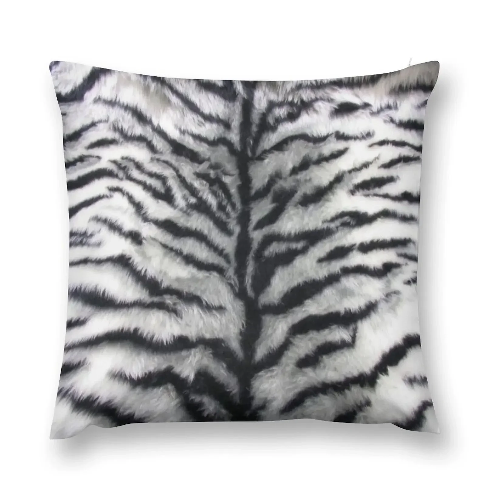 

White Tiger Print Animal Skin Fur Pattern Throw Pillow autumn decoration pillow cover christmas pillow