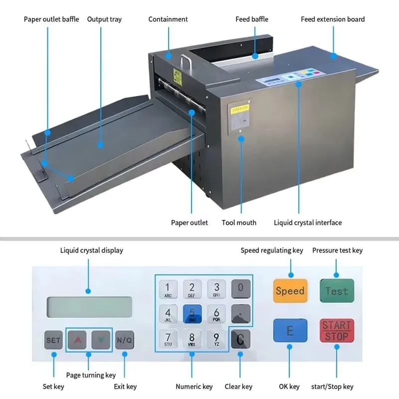 A3 a 4 size electric paper indentation punch