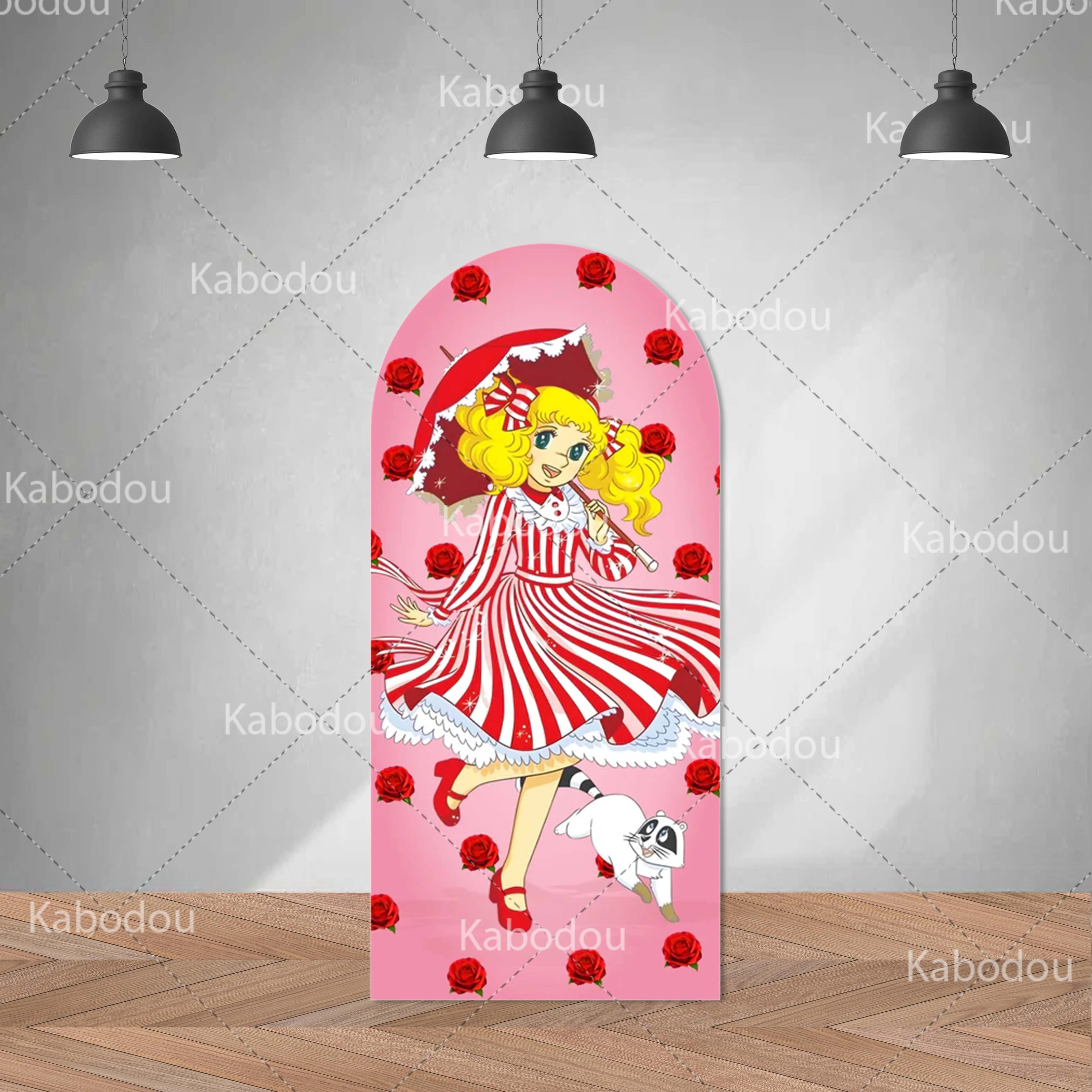 Candy Candys Anime Backdrop Arch Doubleside Kid Birthday Party Decoration Baby Shower Photo Photography Background Studio Prop