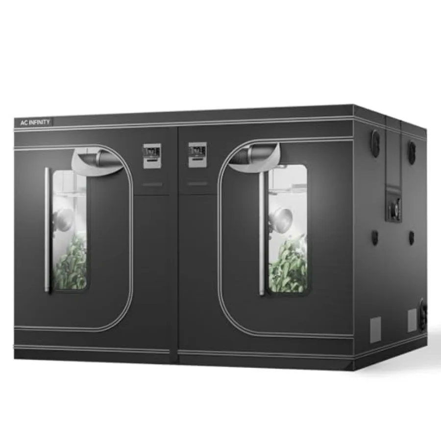 

Indoor growing tent for advanced cultivation: 2000D Mylar canvas in silver, thickest 1 poles, lab-tested highest reflectivity,