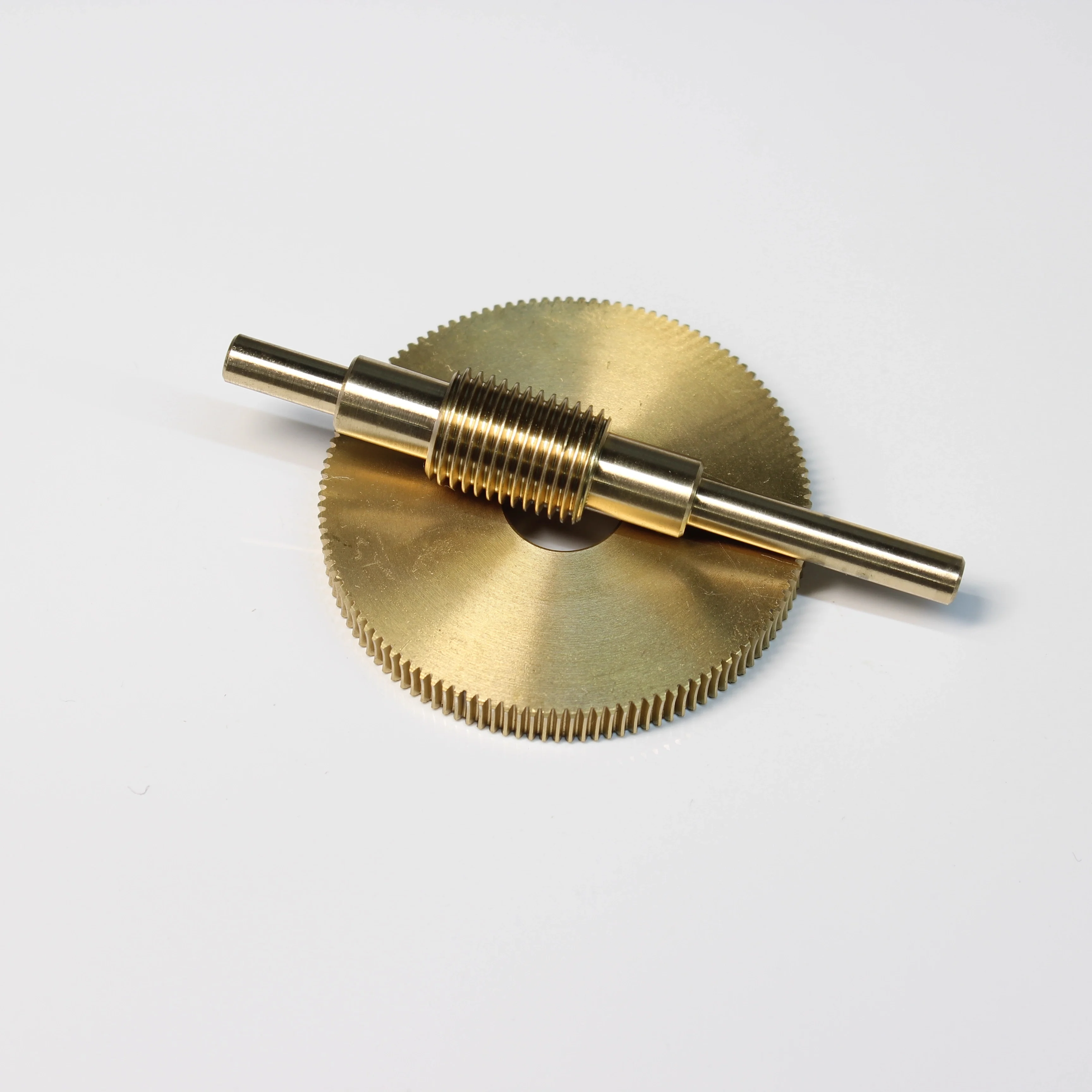 1:120 speed reducer brass precision worm gear set with a hole diameter of 12mm and a diameter of 75mm worm gear.