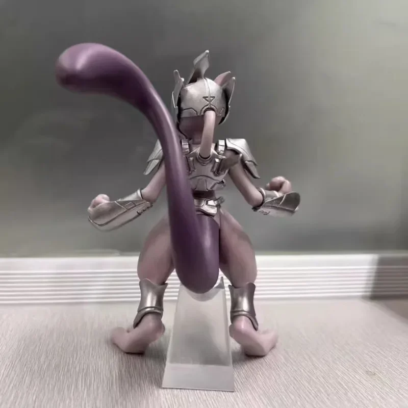 11cm Pokemon Figure Mewtwo Anime Figure Steel Mewtwo cool Figurine Pvc Statue Model Decorations Toys for Kid Gifts Collection