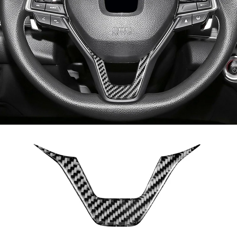 Carbon Fiber For Honda Accord 10Th 2018-2022 Car Steering Wheel Cover Trim Accessories