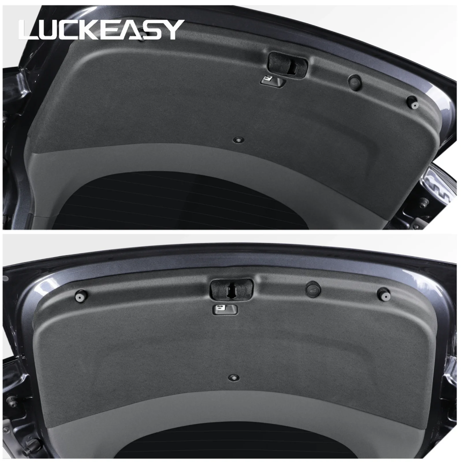 LUCKEASY para Tesla Model Y Juniper 2025 2026 (não compatível com Berlin) Tapete Protetor de Porta-Malas Traseiro Anti-sujidade em TPE