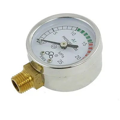 Y-60 52mm 0-25MPa M14x1.5mm Rosca Macho de Diâmetro. Manômetro manômetro tom prateado