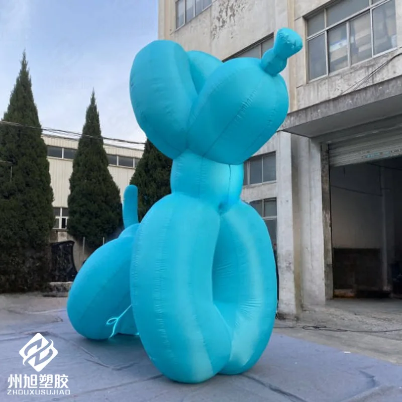 كلاب قابلة للنفخ، نماذج هوائية على شكل حيوانات مع منفاخات، مركز تسوق خارجي ودعائم تزيين نشاط مربع