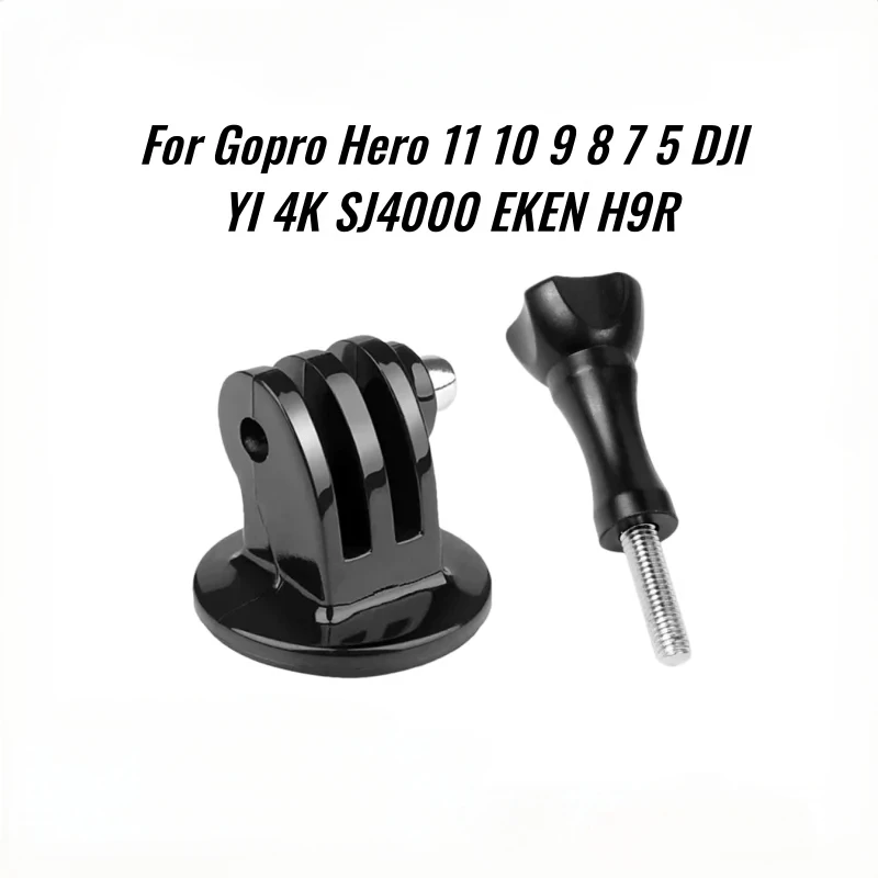 Action Camera Mount Adapters with Long Thumb Screw – Holder Accessories for GoPro Hero 11/10/9/8/7/5 & DJI Tripod