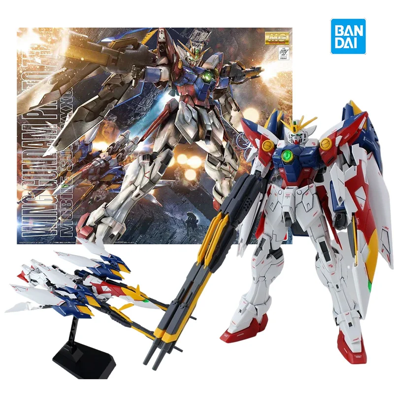 

Bandai MG 1/100 GUNDAM XXXG-01W Wing Gundam Proto Zero Model Kit Anime Action Fighter Assembly Model Collection Toy gift for kid