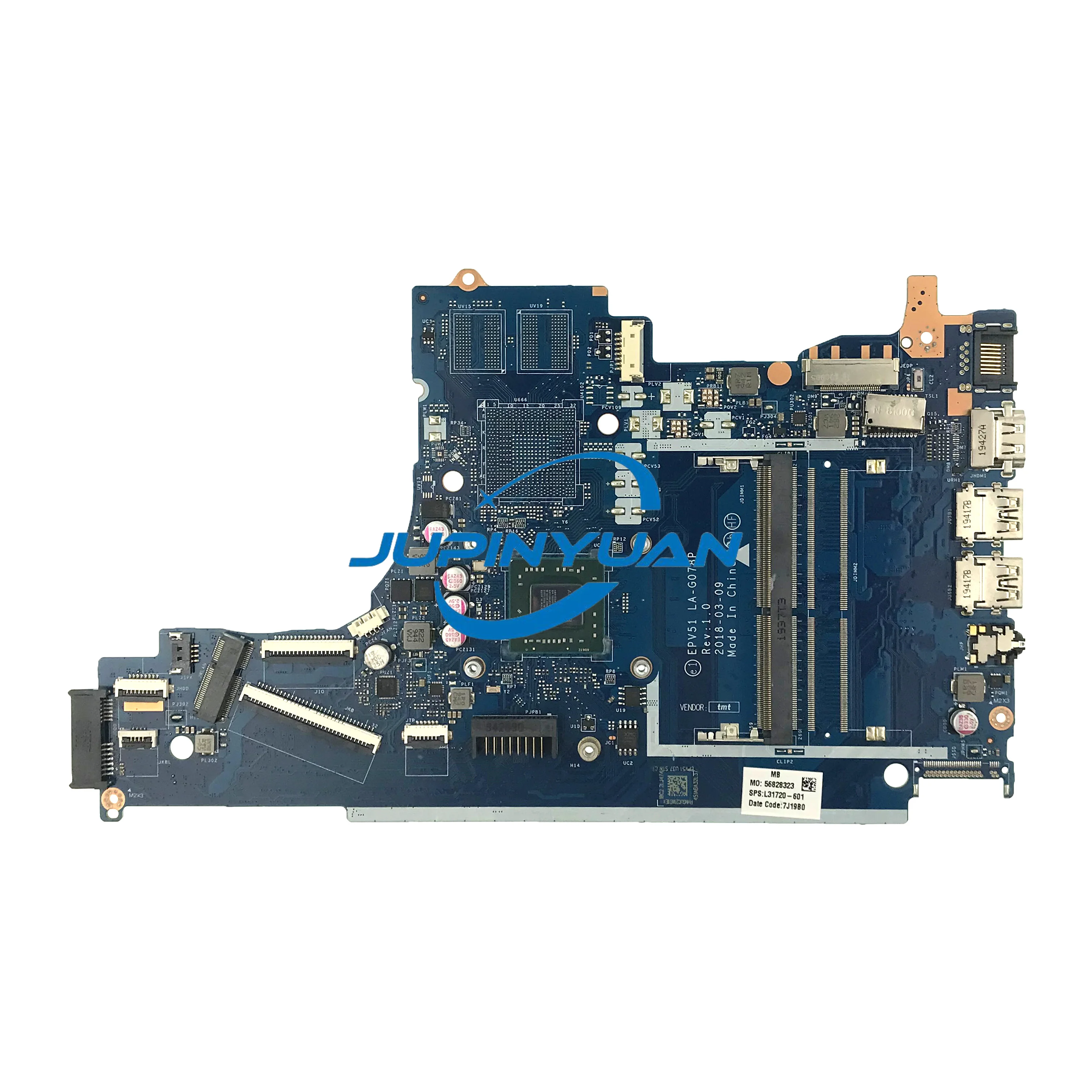 

For HP Pavilion 15-DB 15T-DB 255 G7 Laptop Motherboard EPV51 LA-G078P L31720-601 L50005-601 Mainboard 100% Full Tested