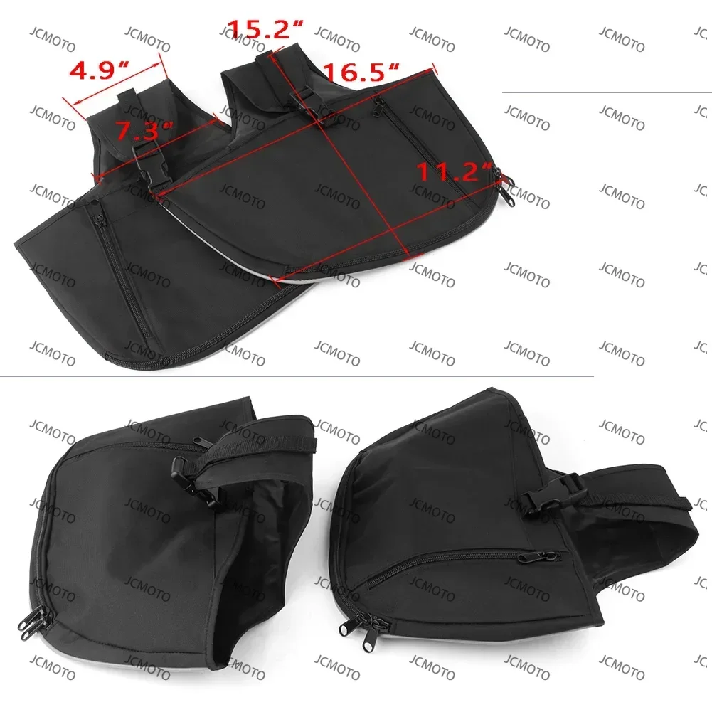 

1Pair For Harley Davidson Touring Road King Motorcycle Soft Engine Guard Lowers Chaps Leg Warmer Cover Bag Replacement