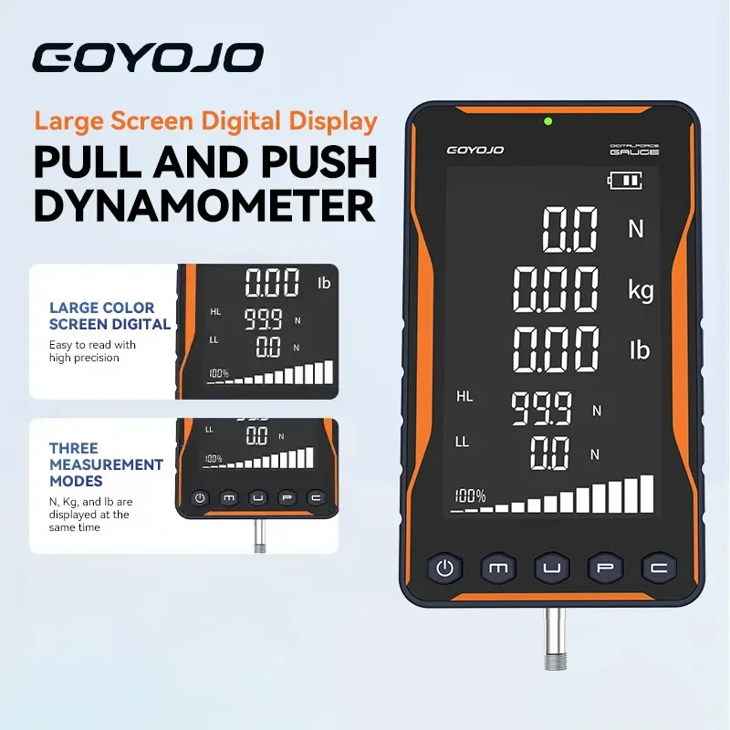 GF500D multifunctional large screen digital push-pull force gauge with high precision and three measurement modes to choose from