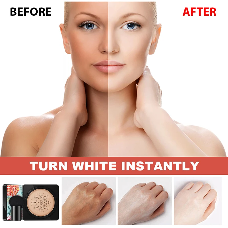 Mushroom Head Air Cushion Cc Cream Foundation Waterproof Facial Cosmetics Bright Make-up Women's Base Makeup Korean New