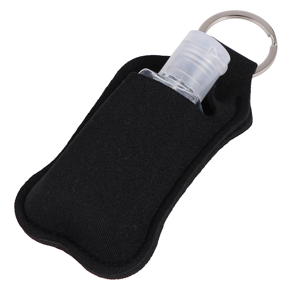 6 قطع من غطاء زجاجة اليد الواقية المحمولة القابلة لإعادة الملء لتخزين العطور والسفر مجموعة سوداء مكونة من 3 زجاجات و3 أغطية غطاء زجاجة اليد #4