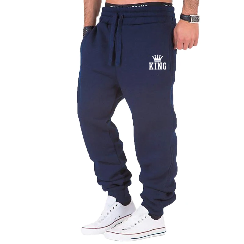 2024 Men Casual Fashion Sports Pant Gym Sport Trousers for Men Jogger Grey Sweatpants Running Workout Elastic Waist Long Pants