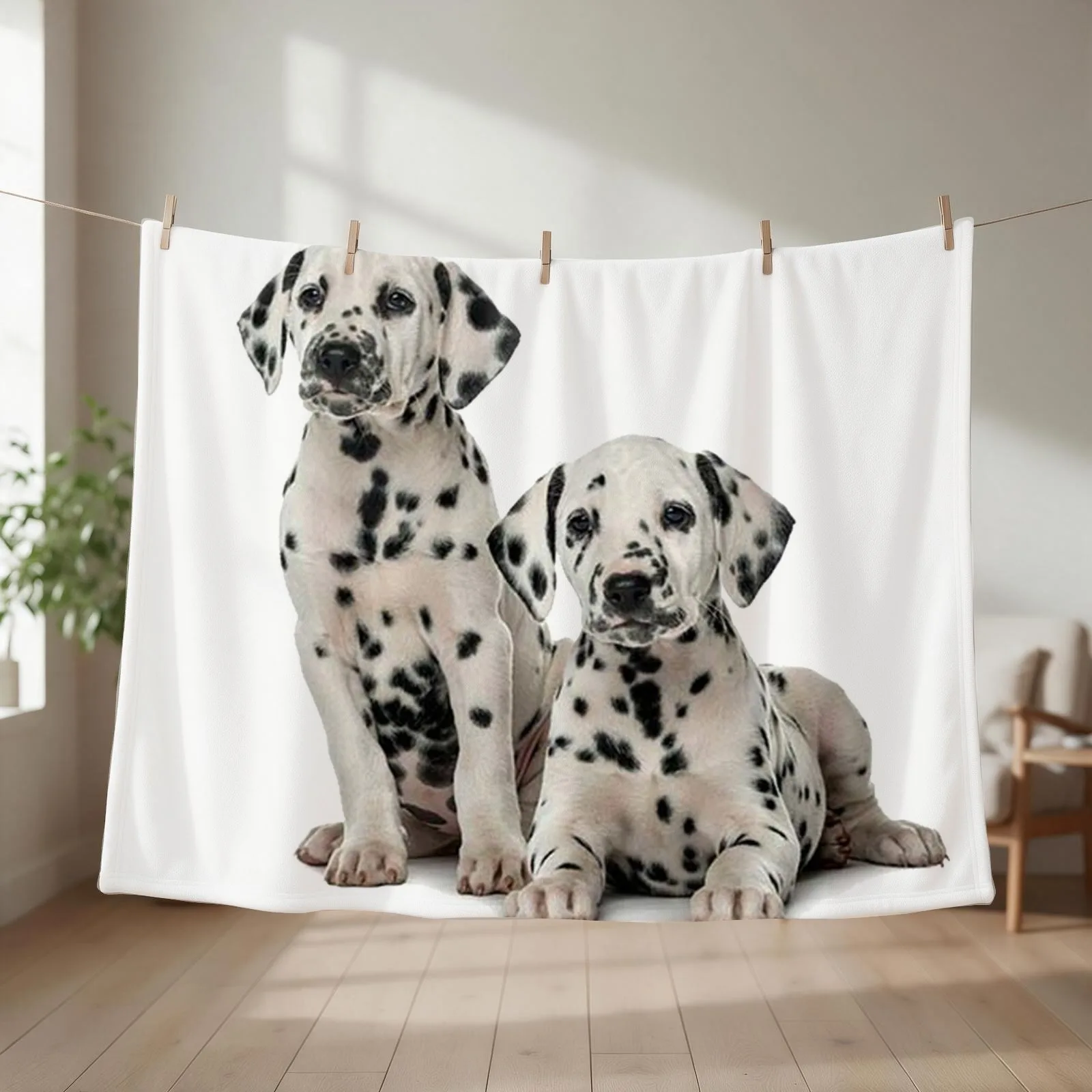 New Dalmatian Puppies - 101 Dogs Throw Blanket Plush Soft Plaid Bed covers Thins Blankets