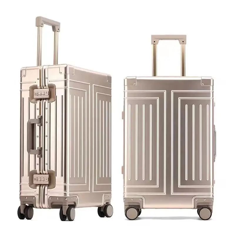 All aluminum 2023 hot selling magnesium alloy luggage large capacity aluminum frame pure metal suitcases