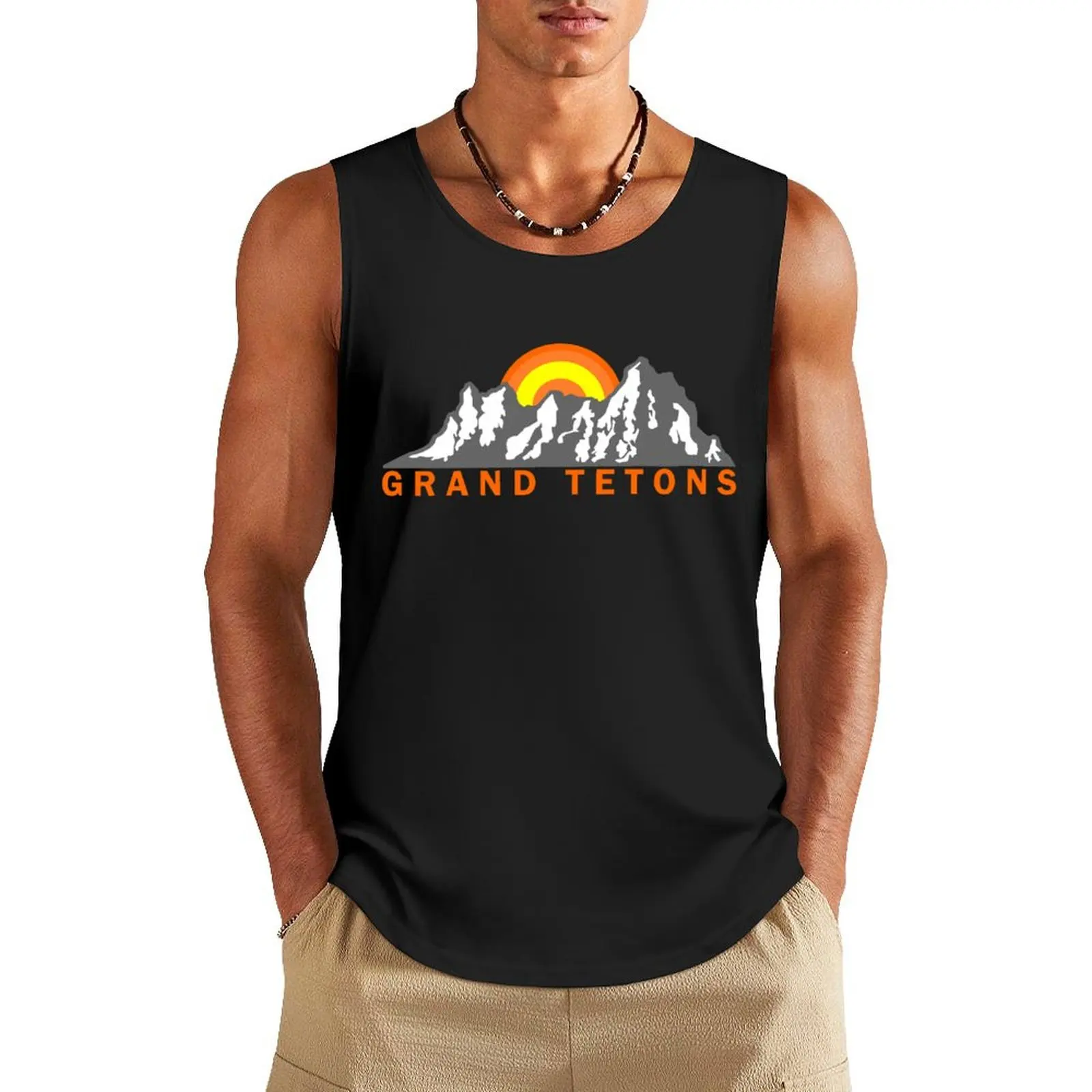 

Grand Tetons Tank Top anime top man sexycostume Men gym sportswear