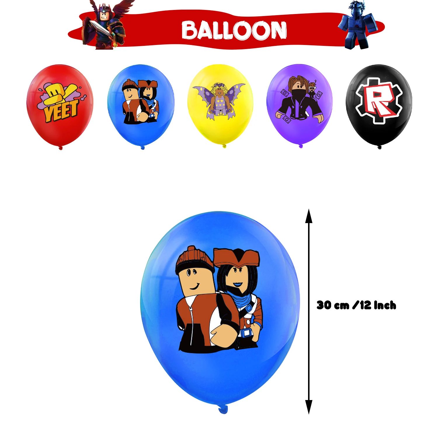 Nowy zestaw dekoracji na przyjęcie urodzinowe ROBLOX, jednorazowe flagi ROBLOX, banery, balony, topper na tort, artykuły imprezowe, prezenty na karnawał dla dzieci.