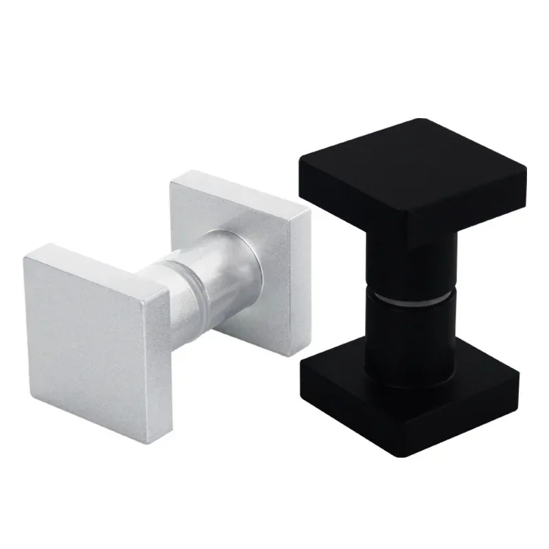 Black Shower Room Glass Door Handle Back-to-Back Frameless Push Sliding Door Solid Bathroom Shower Door Handle