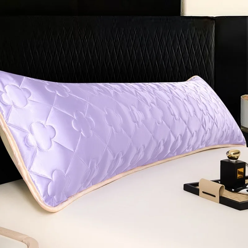 

2025 new summer cold padded ice silk pillowcase double couple pillowcase lengthened and thickened pillowcase
