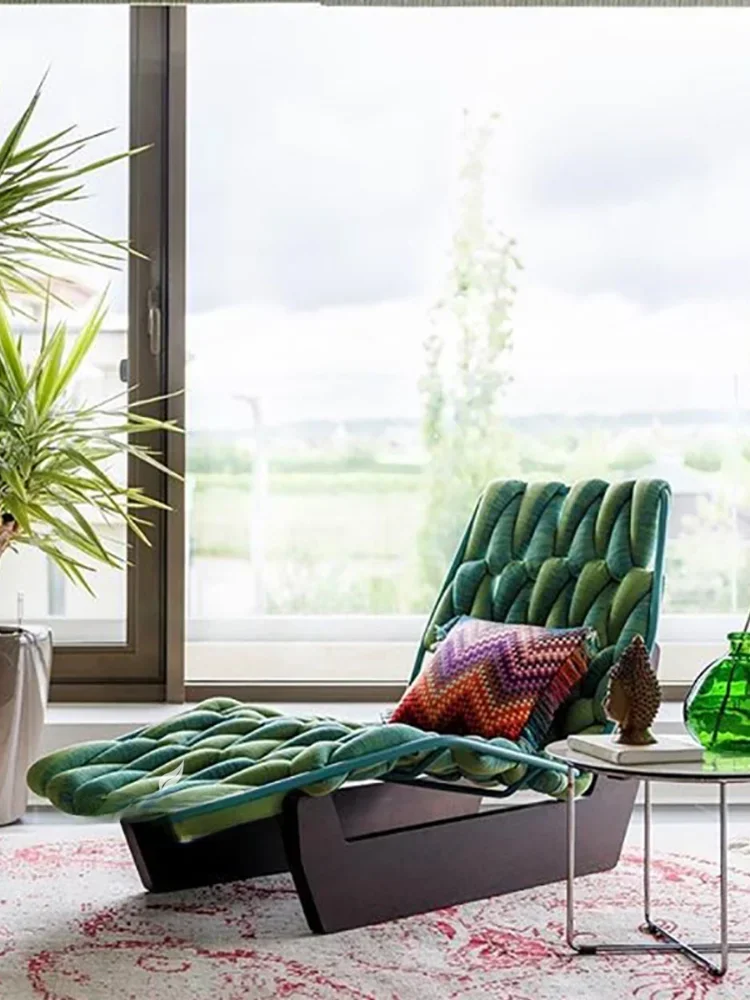 Pátio exterior interior Sofá do Rattan, Madeira maciça, Recliner teca, Rattan preguiçoso, Cama de solteiro, Bed and Breakfast