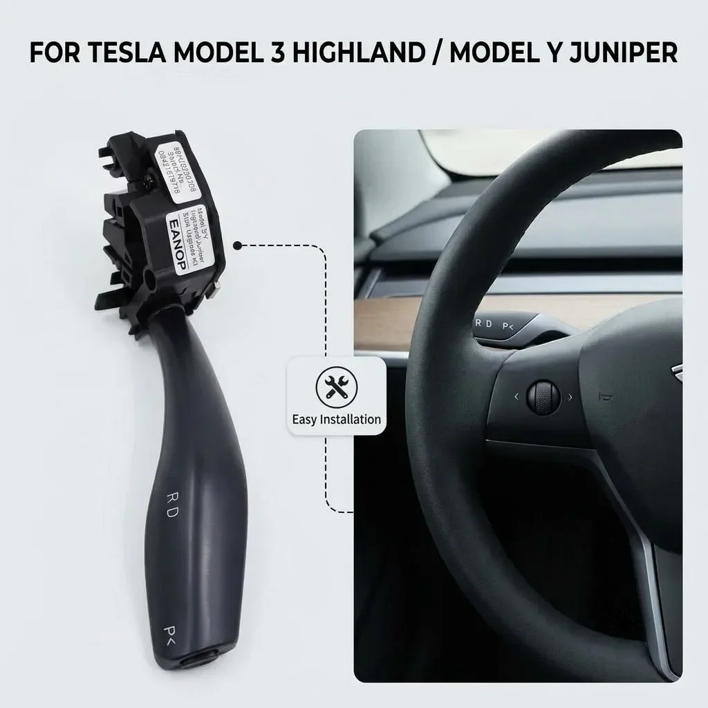 For Tesla Model 3 Highland Model Y Juniper Gear Shift Stalk Right Side Lever Physical Shifter Handle D P R Indicator Upgrade Kit