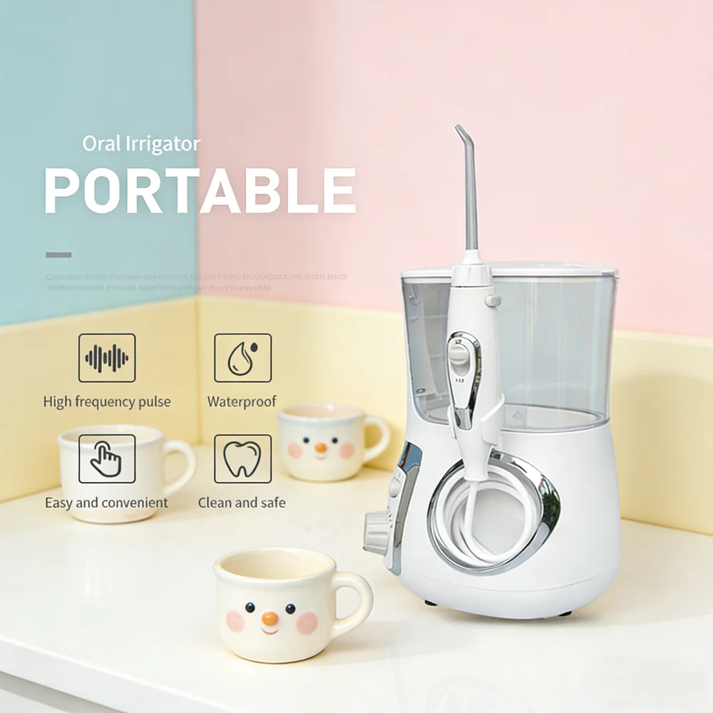 

Электрический ирригатор для полости рта с 10 режимами, 800 мл, большой объем, профессиональный прибор для чистки зубов и ухода за полостью рта дома