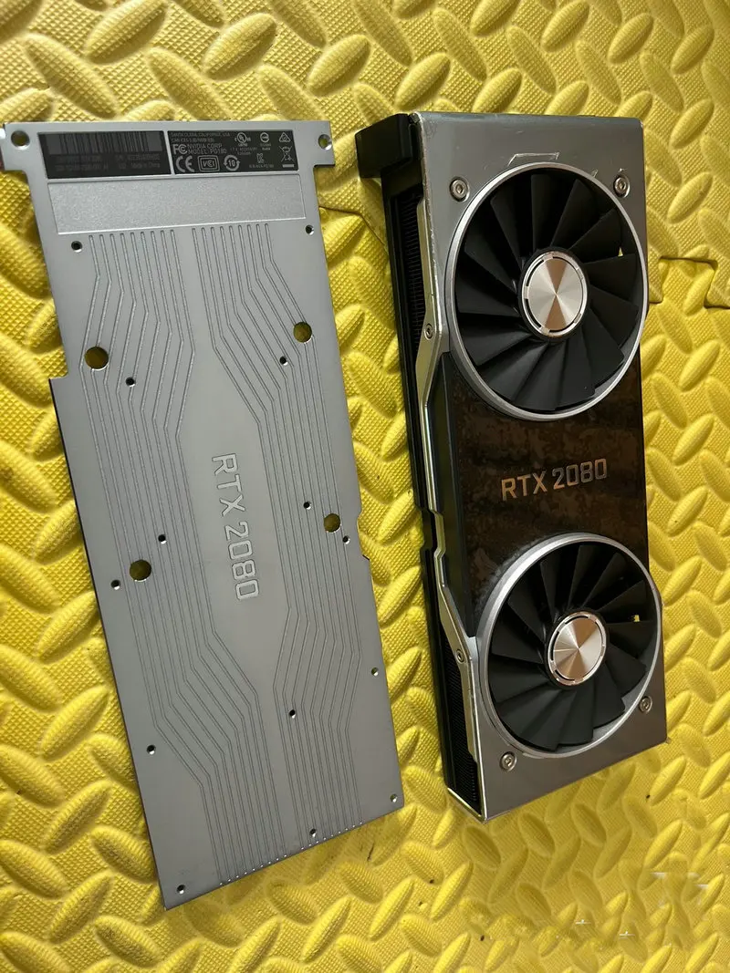 Original-Kühler für die Grafikkarte NVIDIA RTX2080 mit BackPlate. Kühler-Wärmeleitpad Izv