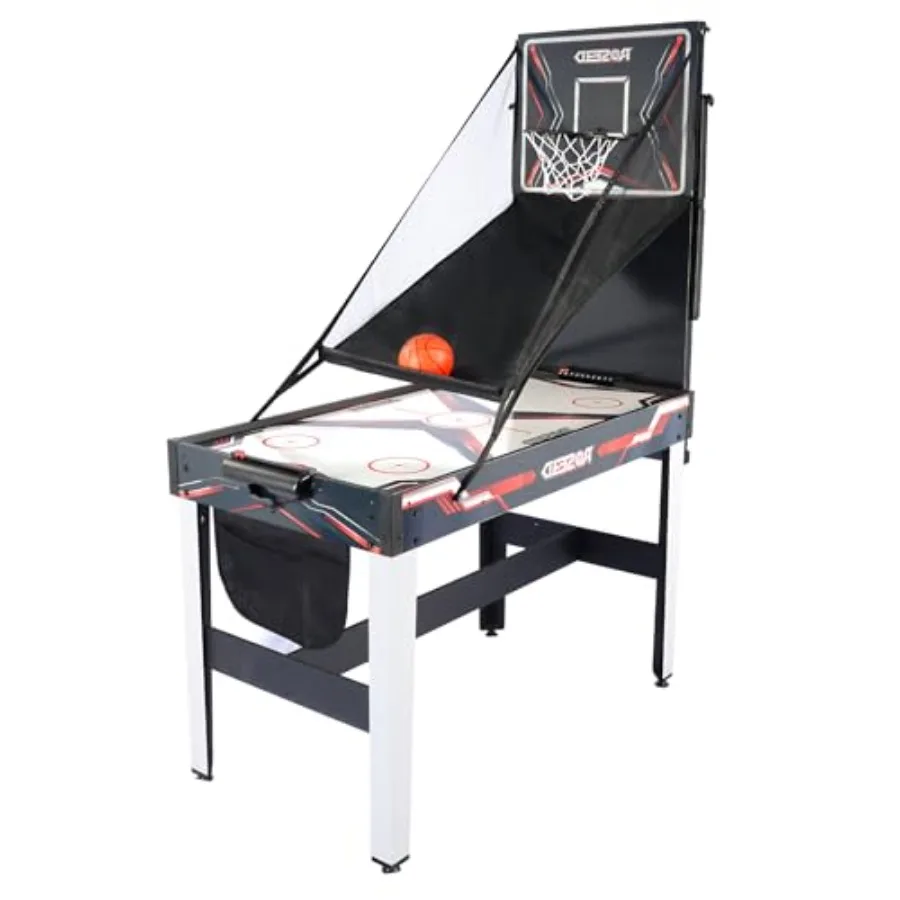 

Игровой стол 4-в-1 для дома и игровой комнаты: стрельба, аэрохоккей, баскетбол, дартс. Многофункциональный игровой стол для друзей и семьи.