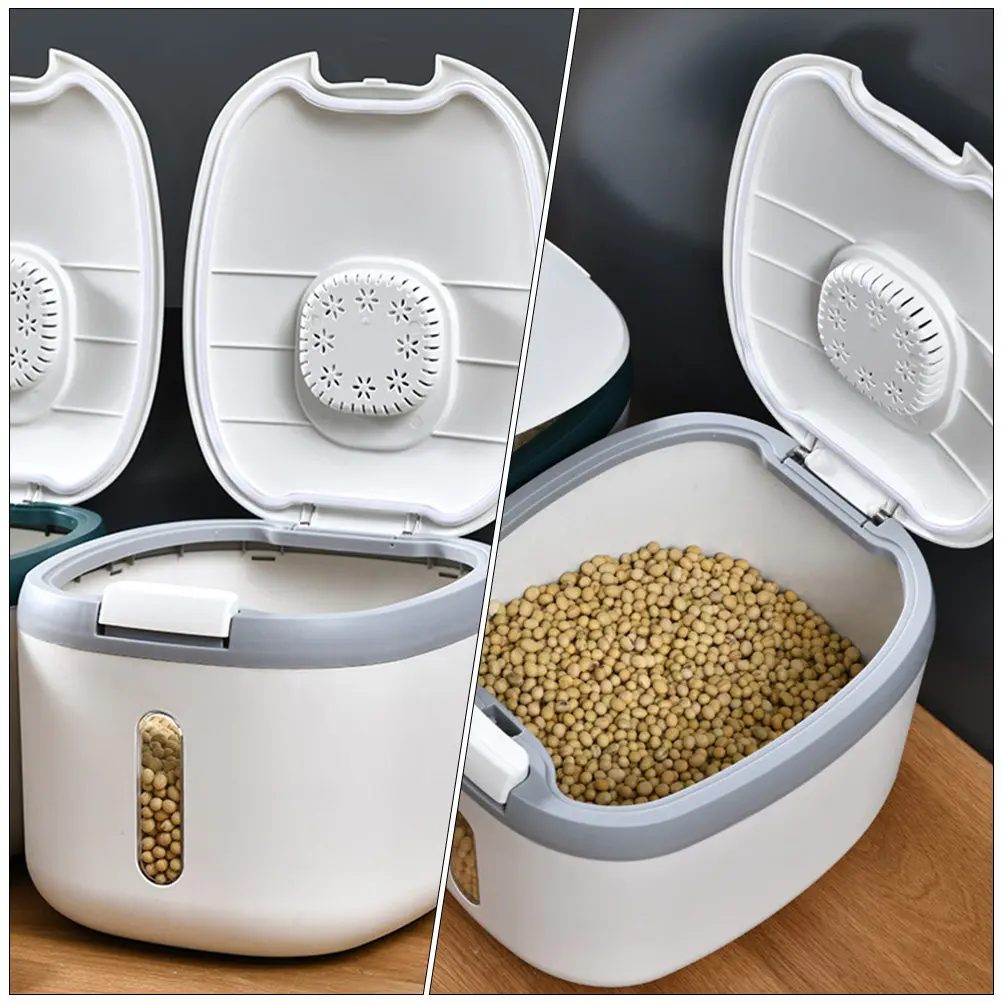 

1 шт. Влагонепроницаемый контейнер для хранения риса, компактный, большой емкости, герметичный, для кухни, для хранения зерна и муки