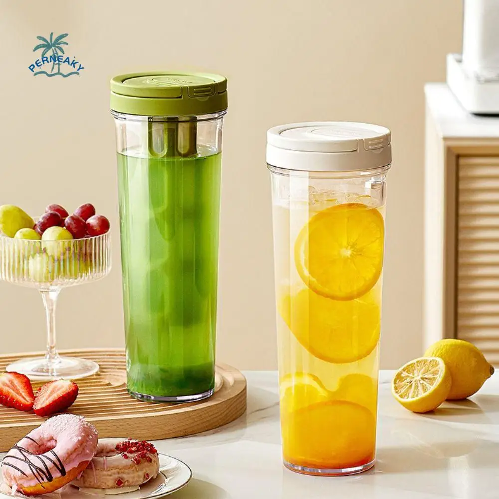

Portable 1 L Cold Brew Coffee Maker Leak-proof Manual Cold Brew Pot With Mesh Filter Plastic Fruit Tea Pot Outdoor