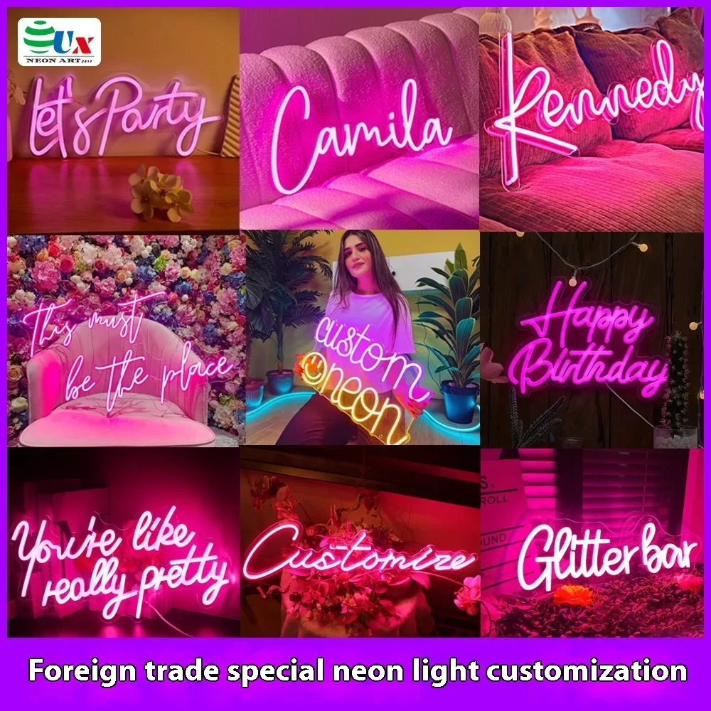 Ambient Custom Neon Sign Personalized Led Neon Sign Night Light Birthday Wedding Signs Room Bedroom Decoration Wall LED Neon