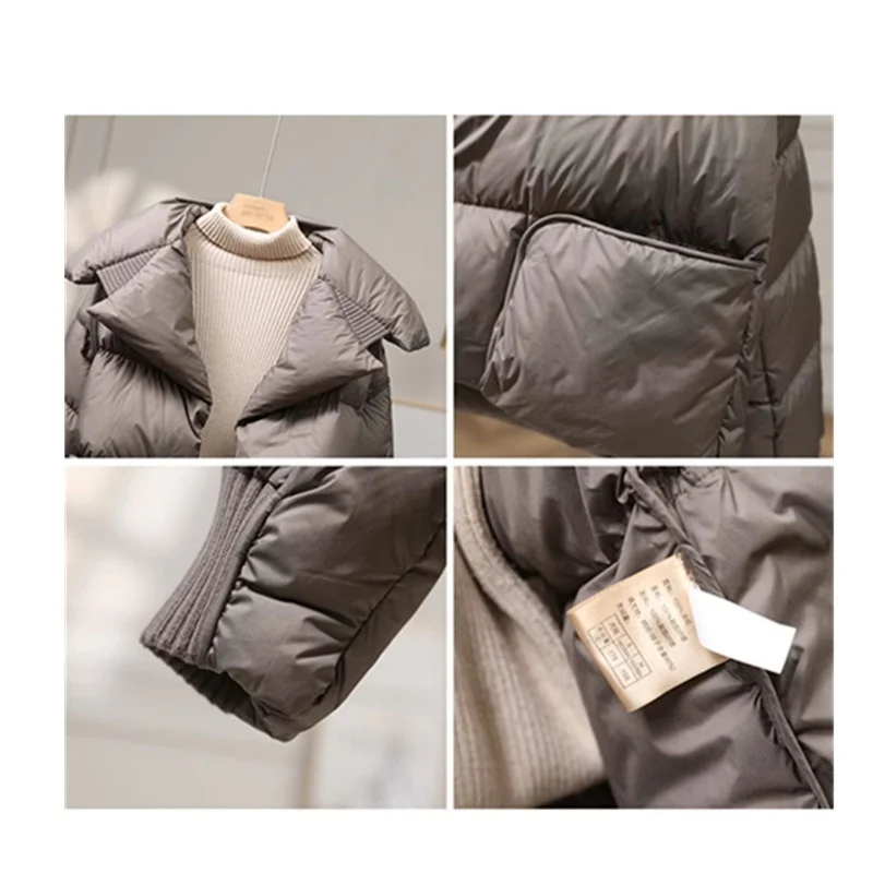 90 White Duck Down Jacket Women's Short Style 2024 New Korean Edition Thick Loose Fashion Bread Jackets Female Warm Puffer Coat