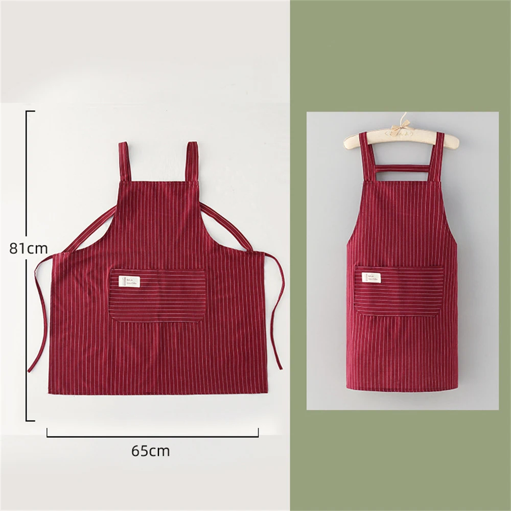 1 PC New Fashion Canvas Kitchen Aprons For Woman Men Chef Work Apron For Grill Restaurant Bar Shop Cafes Beauty Studios Uniform