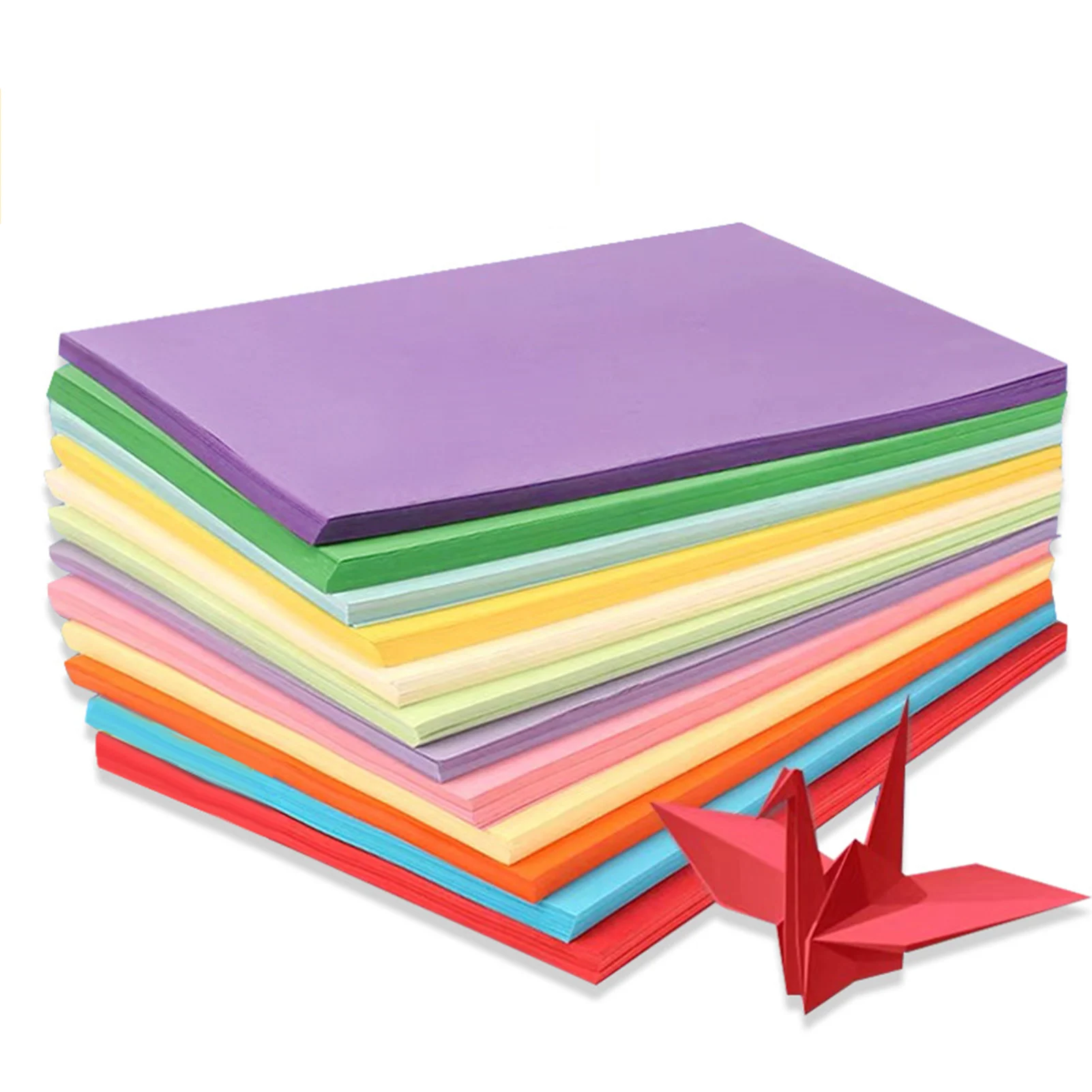 100 Sheets Colorful DIY Paper Safe to Use Pure Wood Pulp Paper Suitable for School Teaching Use DIN889