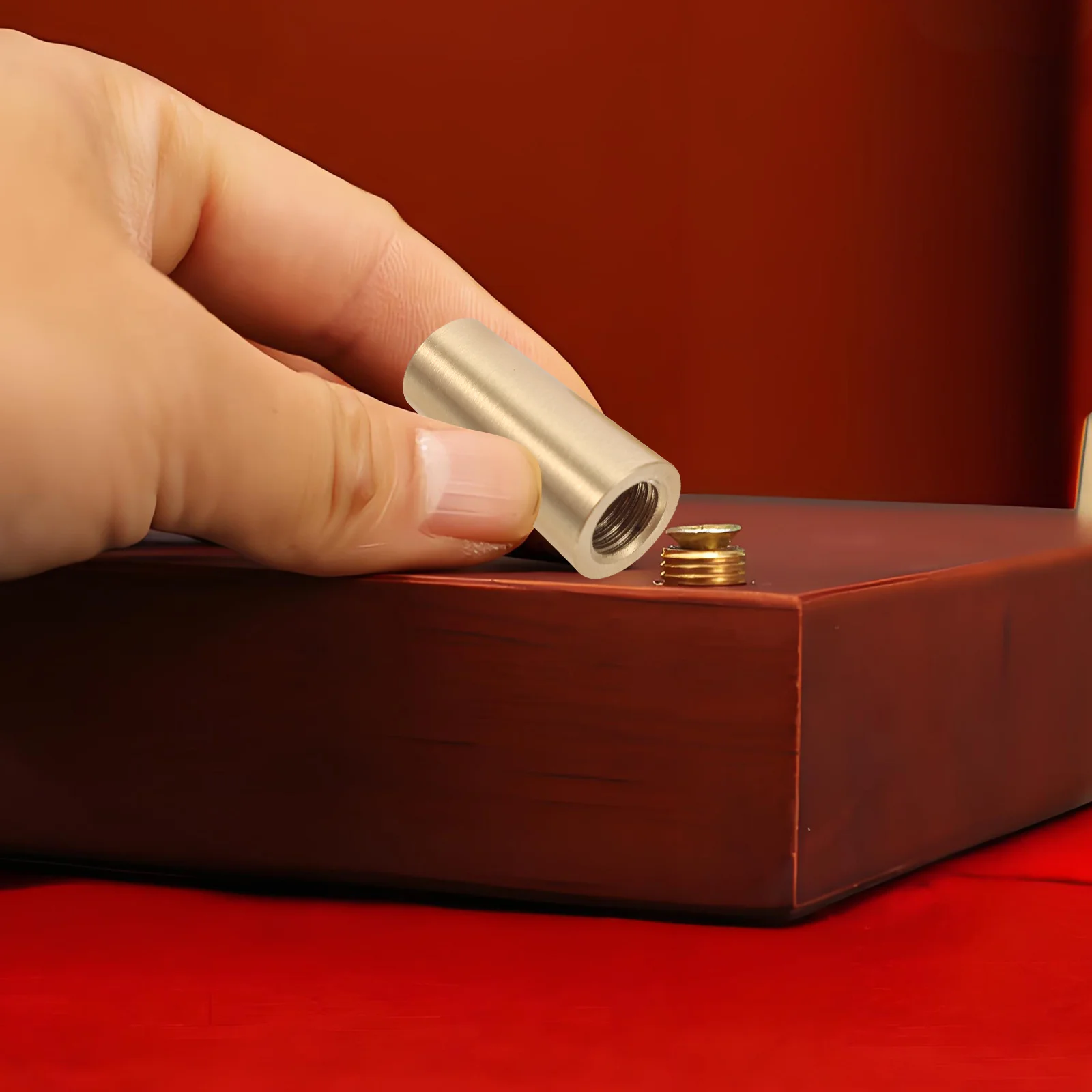 

8Pcs Brass Tray Legs Solid Brass Cone Shaped Cutting Board Jewelry Box Feet Stable Furniture Riser Feet Wood Display Tray