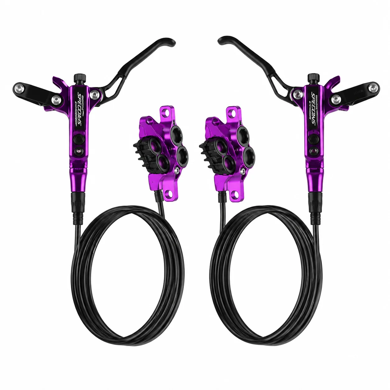 SPEEDONE 4 Piston MTB Hydraulic Disc Brake Set Heat Dissipation