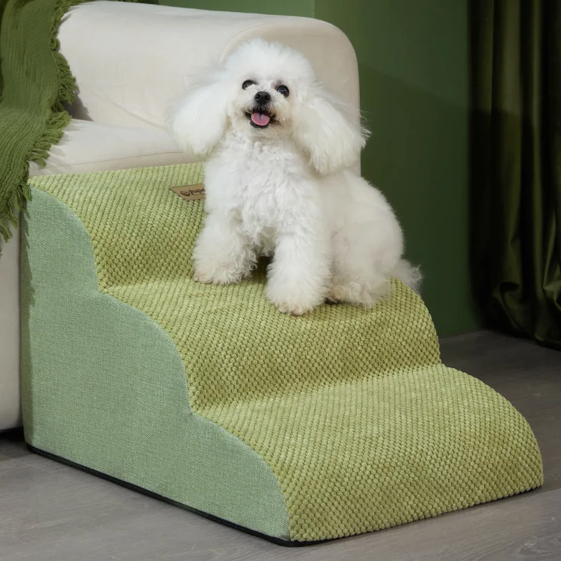 Pet Stairs Dog Ladder Can Be Disassembled and Washed Ramp Step Sofa Small Elderly Dogs Bedside Ladder Bed Dog Accessories