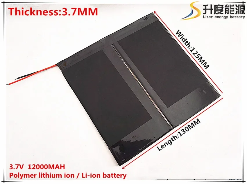 3.7V,12000mAH,[37125130] Polymer lithium ion / Li-ion battery for tablet pc;,sanei,,ainol,pipo