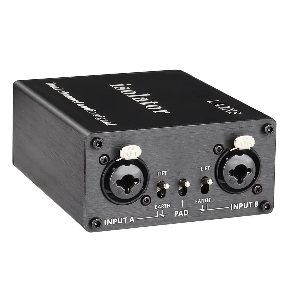 

1 PCS LA2XS Audio Isolator Noise Reduction Filter Eliminates Current Noise 6.5 XLR Mixer Audio Isolators