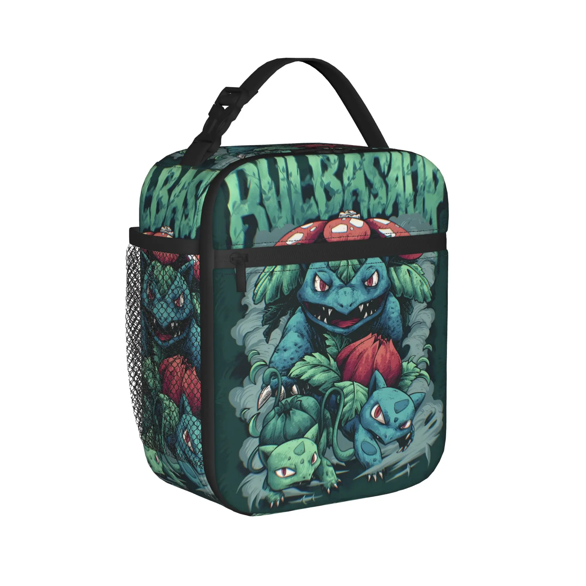 Lunch Bag Bulbasaur Poster Cartoon School Lunch Box For Child  Fashion Portable Print Cooler Bag